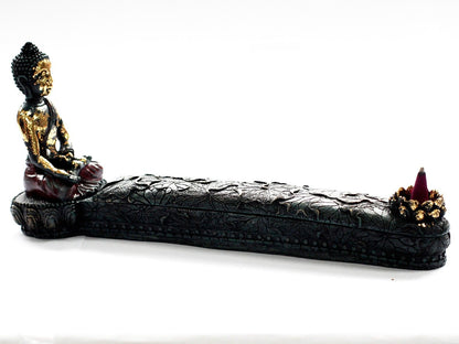 Buddha - Räucherhalter & Box 2in1 - Antik Finish