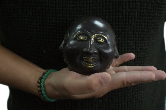 Fengshui - Viergesichtiger Buddha aus Messing - 10cm