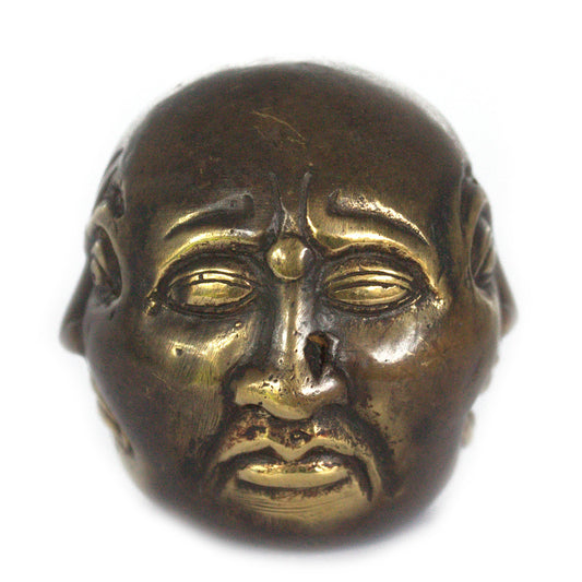 Fengshui - Viergesichtiger Buddha aus Messing - 6cm