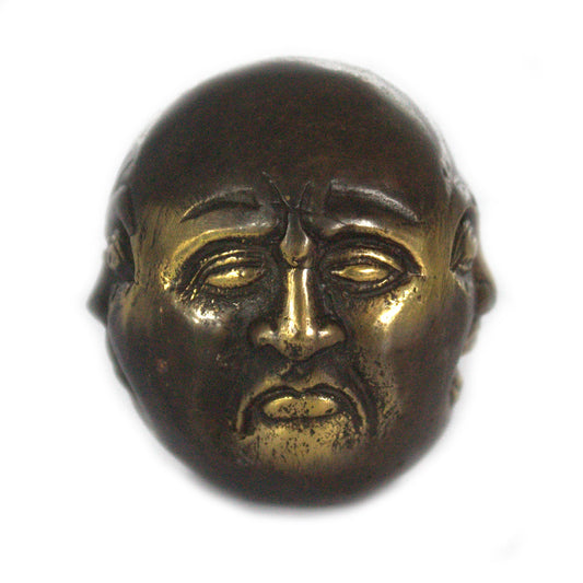 Fengshui - Viergesichtiger Buddha aus Messing - 4,5cm