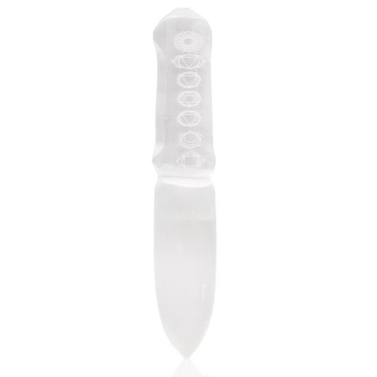 Selenit-Ritualmesser - Chakra