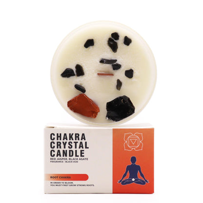 Chakra Edelsteinkerze Wurzel Chakra