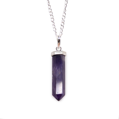 Indische Edelsteinkette - Obelisk - Amethyst