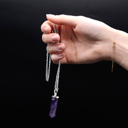 Indische Edelsteinkette - Obelisk - Amethyst