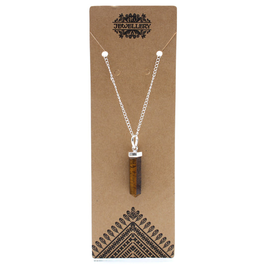 Indische Edelsteinkette - Obelisk - Tigerauge