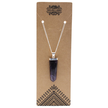 Indische Edelsteinkette - Flacher Stift - 5 Designs