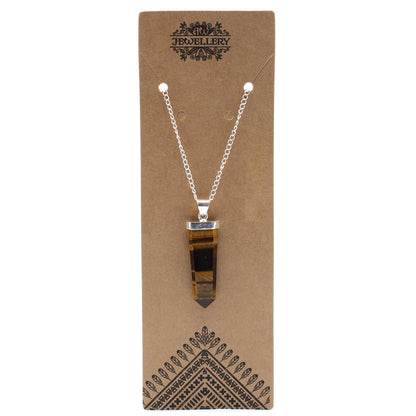 Indische Edelsteinkette - Flacher Stift - 5 Designs