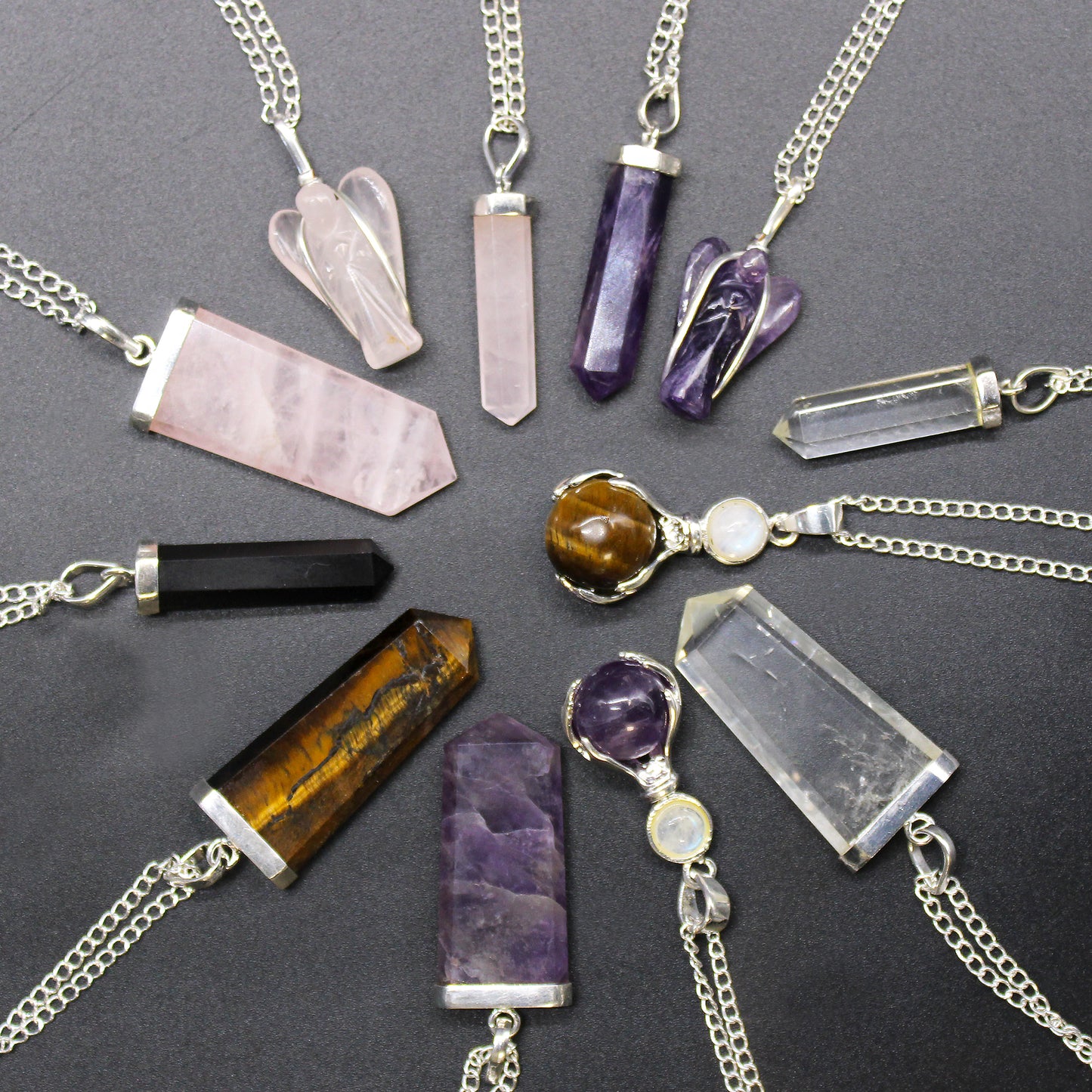 Indische Edelsteinkette - Schutzengel - 5 Designs
