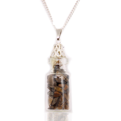 Indische Edelsteinkette - Edelsteine in Flasche - 5 Designs