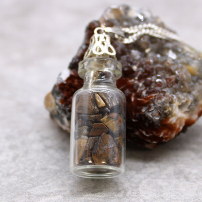 Indische Edelsteinkette - Edelsteine in Flasche - 5 Designs