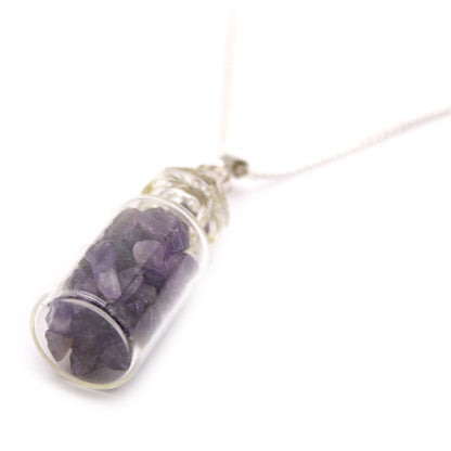Indische Edelsteinkette - Edelsteine in Flasche - 5 Designs