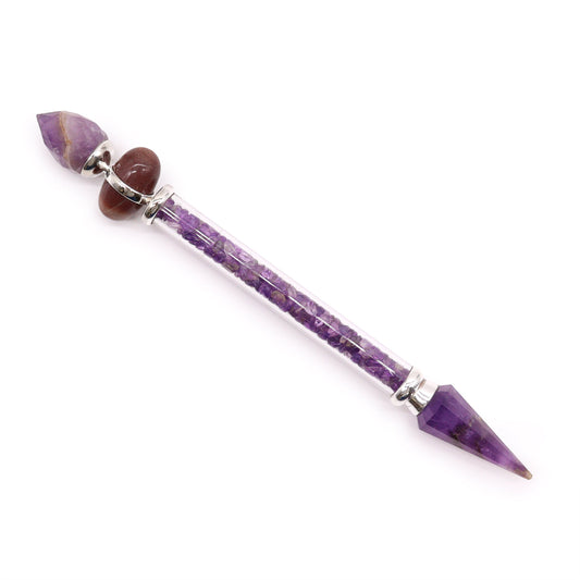Shiva Lingam Ritualstab - Amethyst (Erfolg)