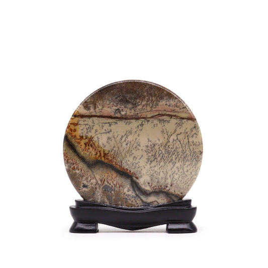 Guohua Bildstein - Scheibe - Durchmesser ca. 10cm - ca. 140g