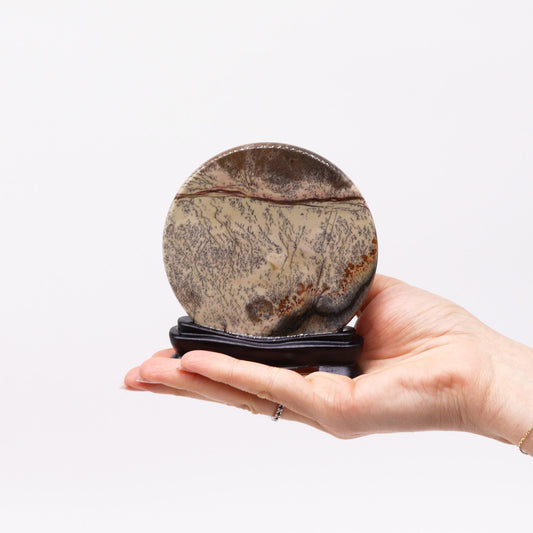 Guohua Bildstein - Scheibe - Durchmesser ca. 10cm - ca. 140g