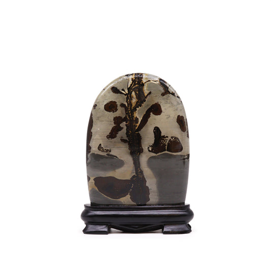 Guohua Bildstein - Bogenform - ca. 145 x 110 mm - ca. 479g
