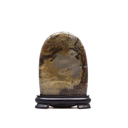 Guohua Bildstein - Bogenform - ca. 145 x 110 mm - ca. 479g - Bildstein - Hauttempel
