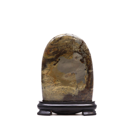 Guohua Bildstein - Bogenform - ca. 145 x 110 mm - ca. 479g