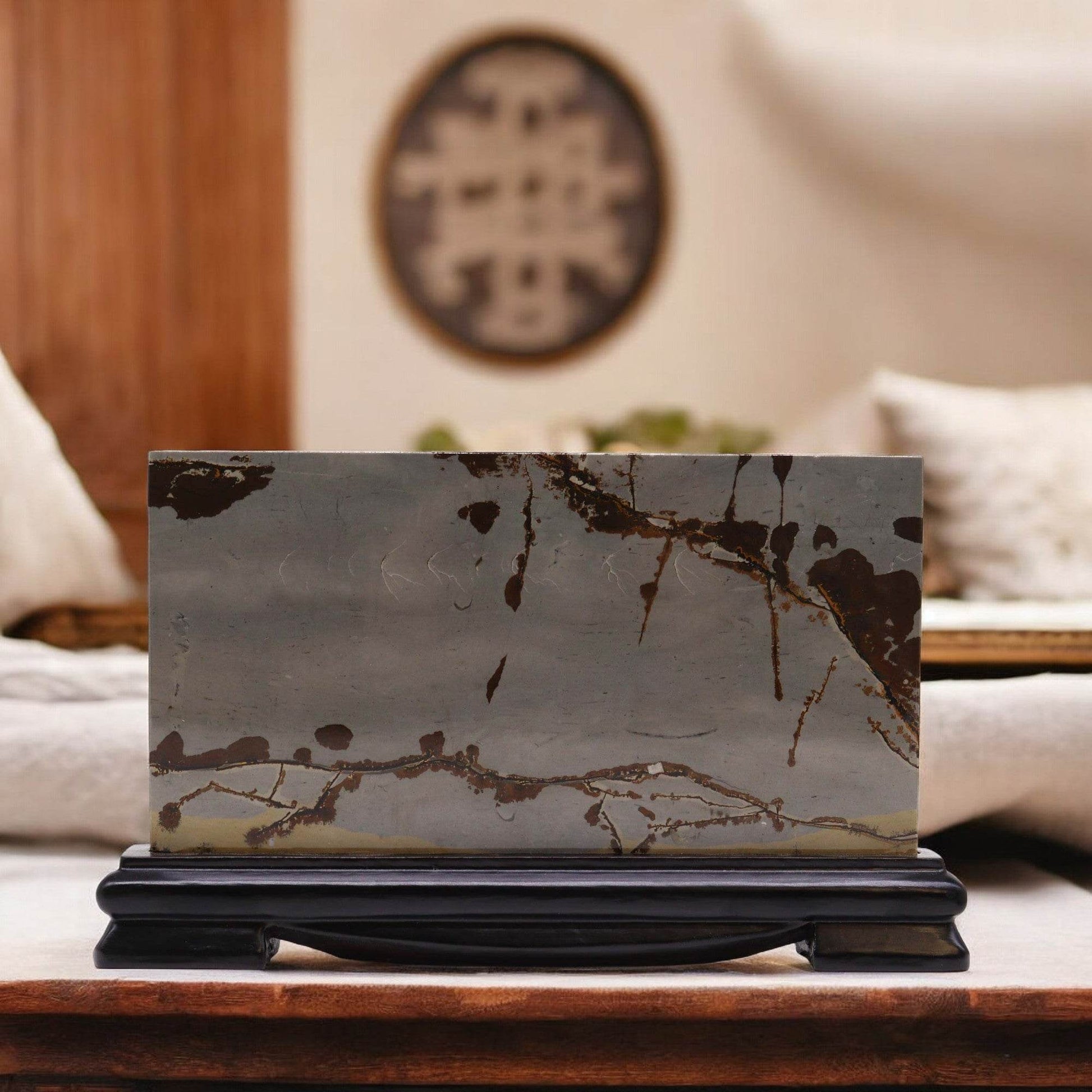 Guohua Bildstein - Landschaft (Großes Querformat) - 150 x 250 mm - ca. 800g - Bildstein - Hauttempel