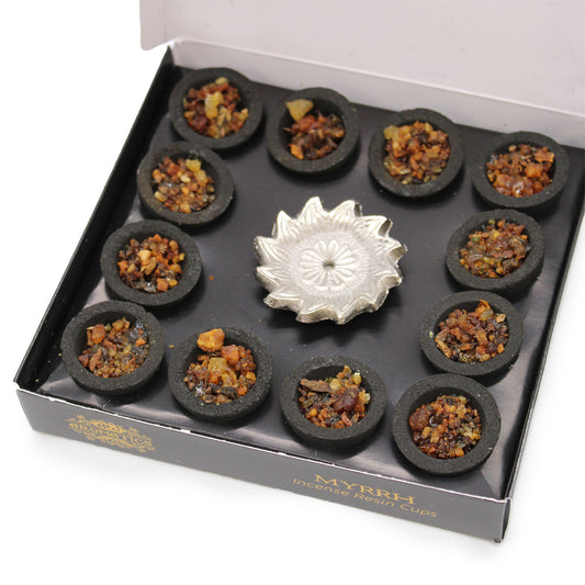 Harzbecher Set – Traditionelles Räuchern 12 Stk. - Myrrhe