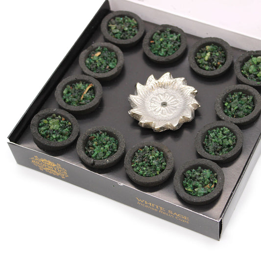 Harzbecher Set – Traditionelles Räuchern 12 Stk. - Weißer Salbei