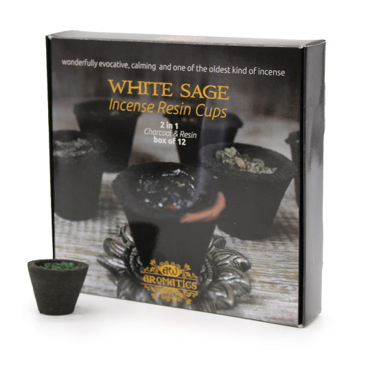 Harzbecher Set – Traditionelles Räuchern 12 Stk. - Weißer Salbei