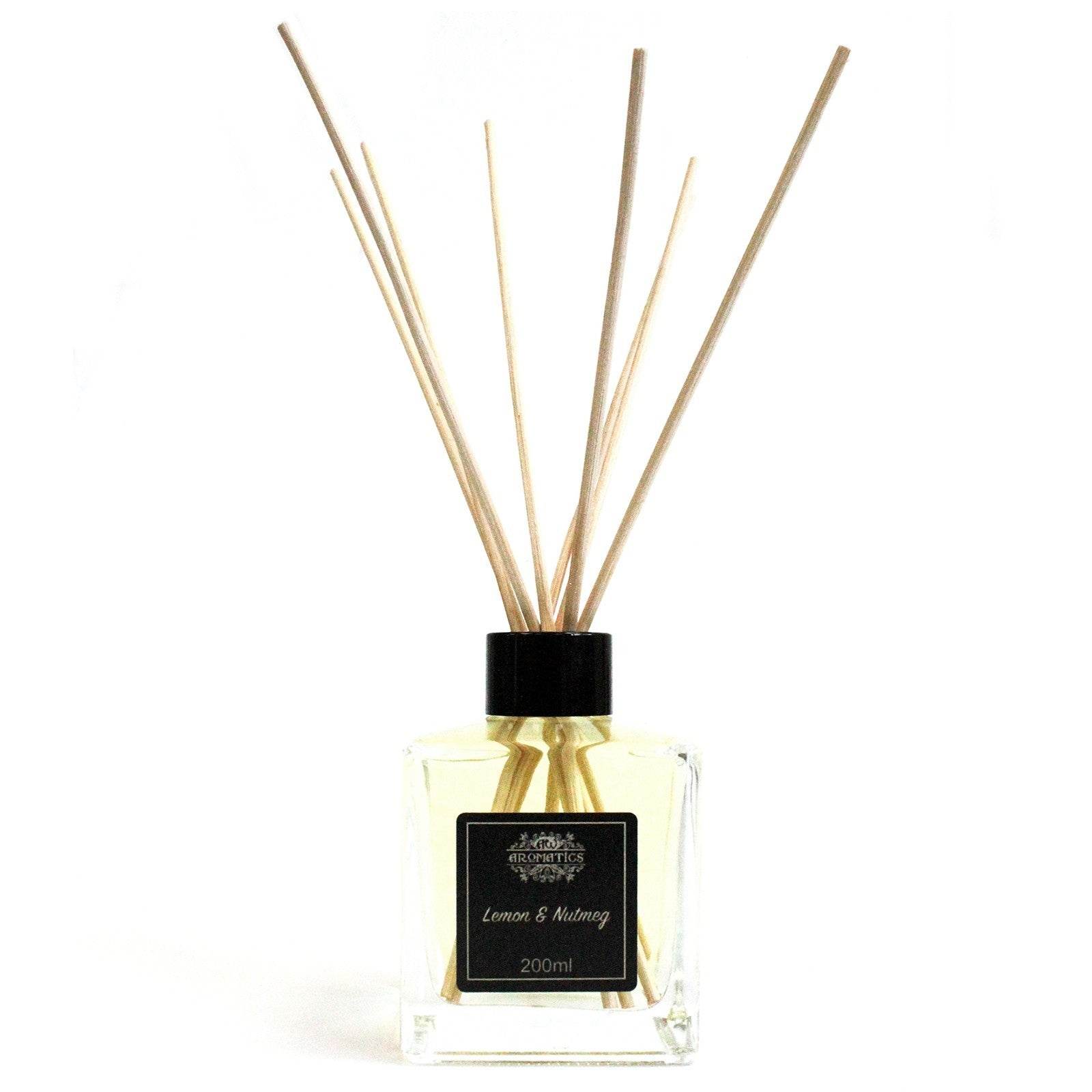 Zitrone & Muskatnuss Ätherisches Öl Rattanstäbchen Diffusor 200ml - Rattanstäbchen-Diffusor - Hauttempel