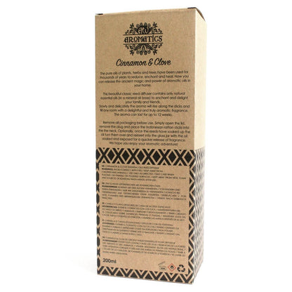 Zimt & Nelke Ätherisches Öl Rattanstäbchen Diffusor 200ml - Rattanstäbchen-Diffusor - Hauttempel
