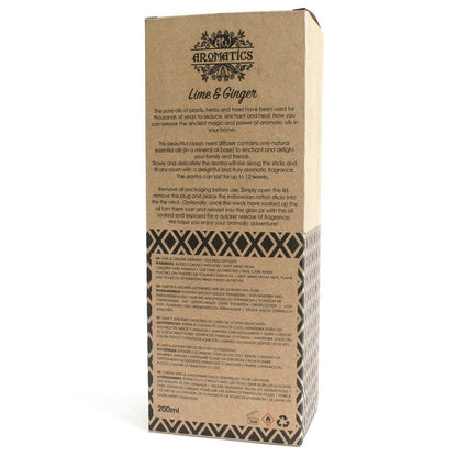 Limette & Ingwer Ätherisches Öl Rattanstäbchen Diffusor 200ml - Rattanstäbchen-Diffusor - Hauttempel
