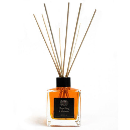 Ylang-Ylang & Mandarine Ätherisches Öl Rattanstäbchen Diffusor 200ml - Rattanstäbchen-Diffusor - Hauttempel