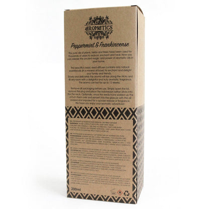 Pfefferminze & Weihrauch Ätherisches Öl Rattanstäbchen Diffusor 200ml - Rattanstäbchen-Diffusor - Hauttempel