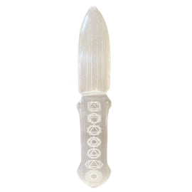 Selenit-Ritualmesser - Chakra