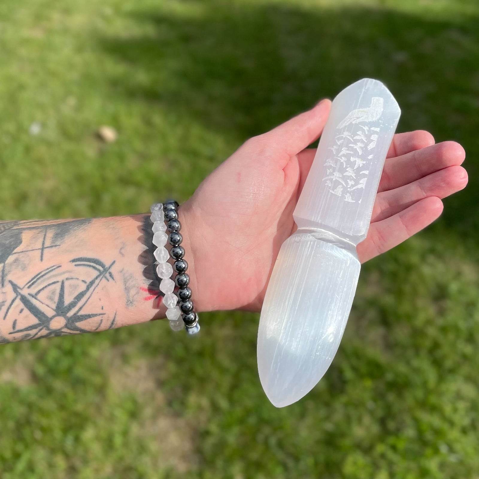 Selenit-Ritualmesser - Bindungen lösen - Selenit-Ritualmesser - Hauttempel