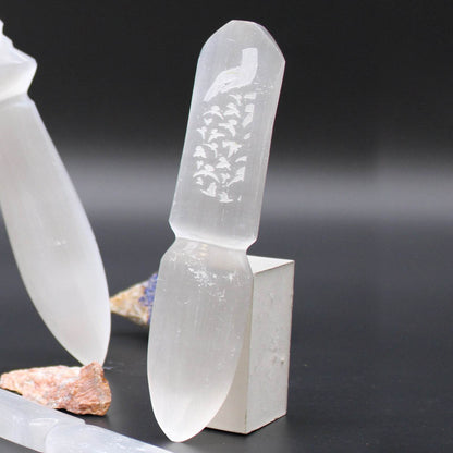 Selenit-Ritualmesser - Bindungen lösen - Selenit-Ritualmesser - Hauttempel