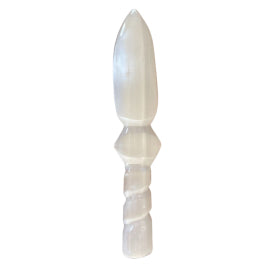 Großes Selenit-Ritualmesser – Spirale