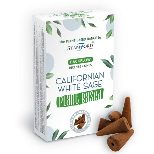 Rückfluss-Räucherkegel auf Pflanzenbasis - Weißer Salbei aus Kalifornien (Californian White Sage)