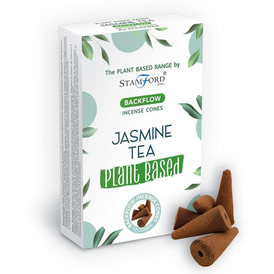 Rückfluss-Räucherkegel auf Pflanzenbasis - Jasmintee (Jasmine Tea)
