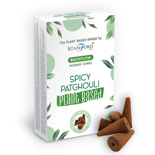 Rückfluss-Räucherkegel auf Pflanzenbasis - Würziger Patchouli (Spicy Patchouli)