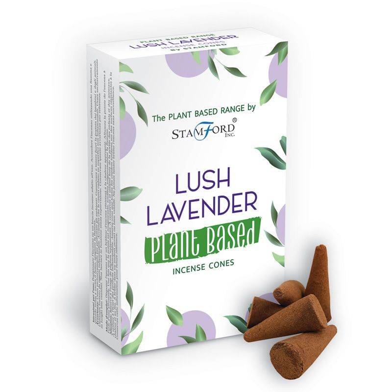 Pflanzenbasierte Räucherkegel Lavendel – Verpackung mit Räucherkegeln, Freisteller