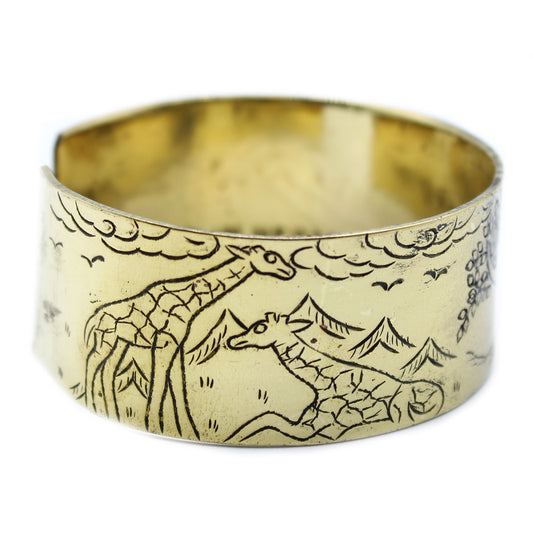 Tibetischer Mantra Armreif "Baum des Lebens" - Messing