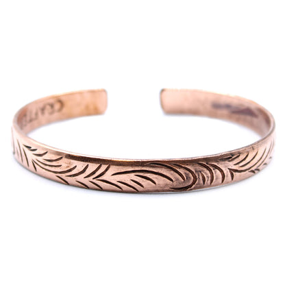 Tibetisches Armband "Tribal Schmaler Wirbel" - Kupfer