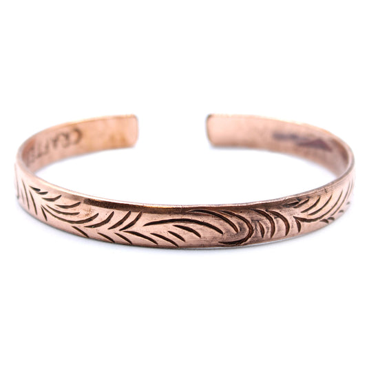 Tibetisches Armband "Tribal Schmaler Wirbel" - Kupfer