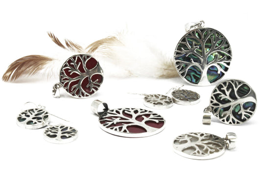 Ohrringe & Kettenanhänger  "Lebensbaum" 925 Silber - 3 Designs